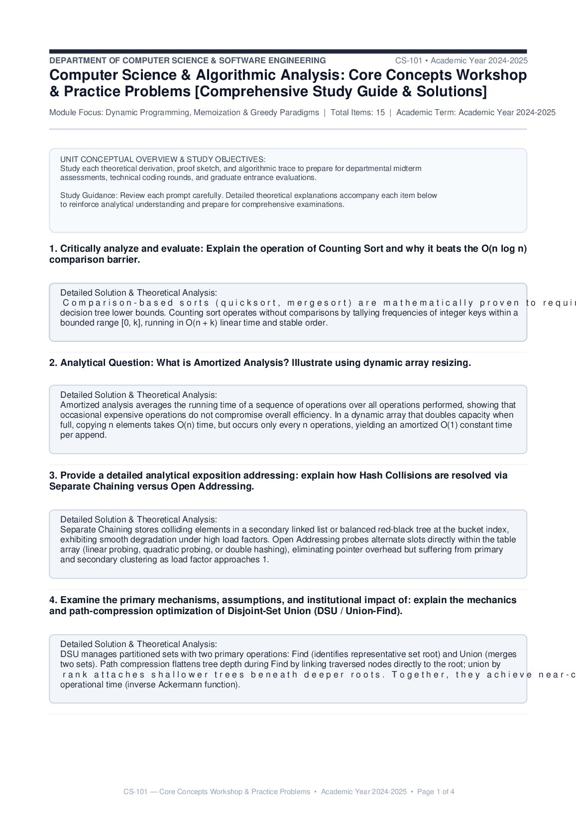 CS101 Computer Science Final Exam Preparation Review Winter2025  [Comprehensive Study Guide & Solutions] preview image