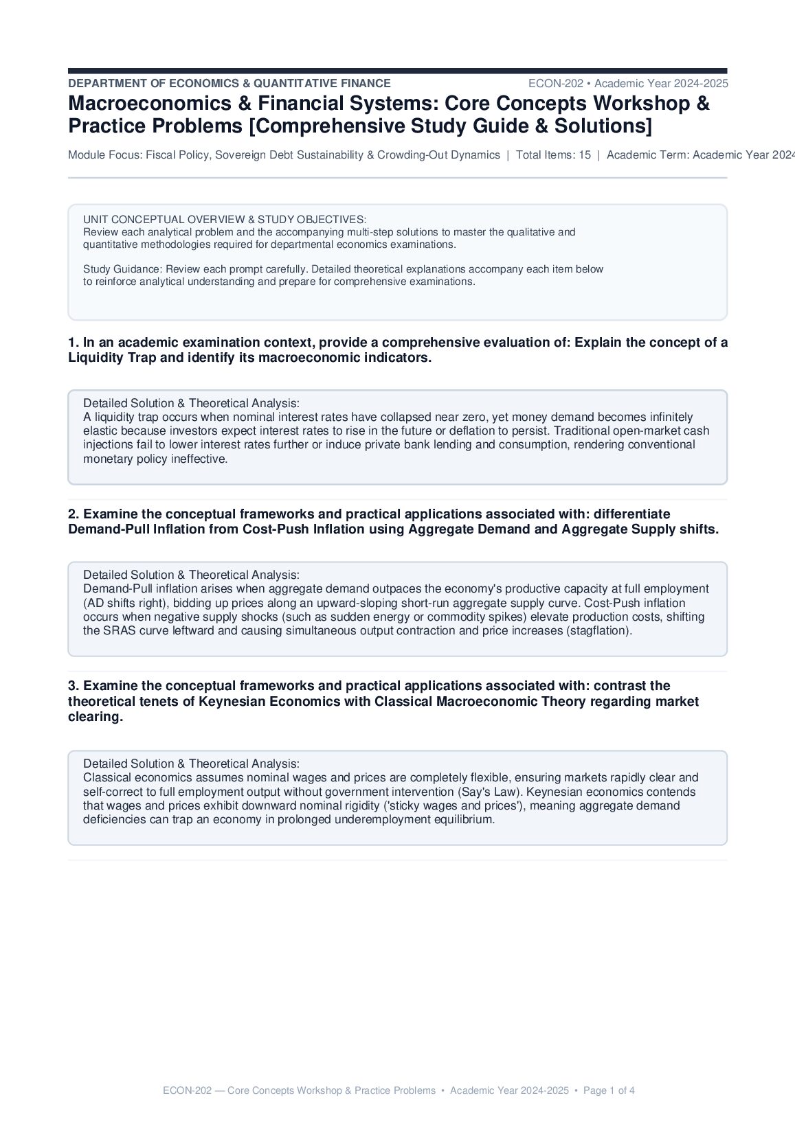 ECON  202 Macroeconomics Unit Practice Problems Solved Fall2025  [Comprehensive Study Guide & Solutions] preview image
