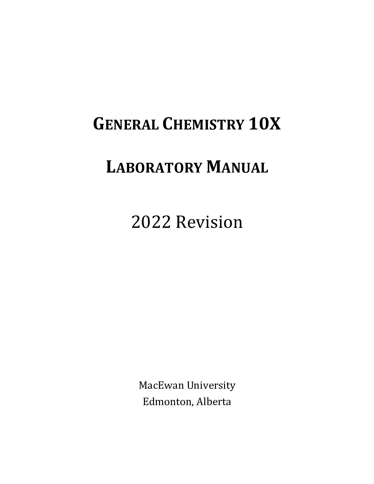 CHEM 101 Lab Manual Fall 2022 preview image