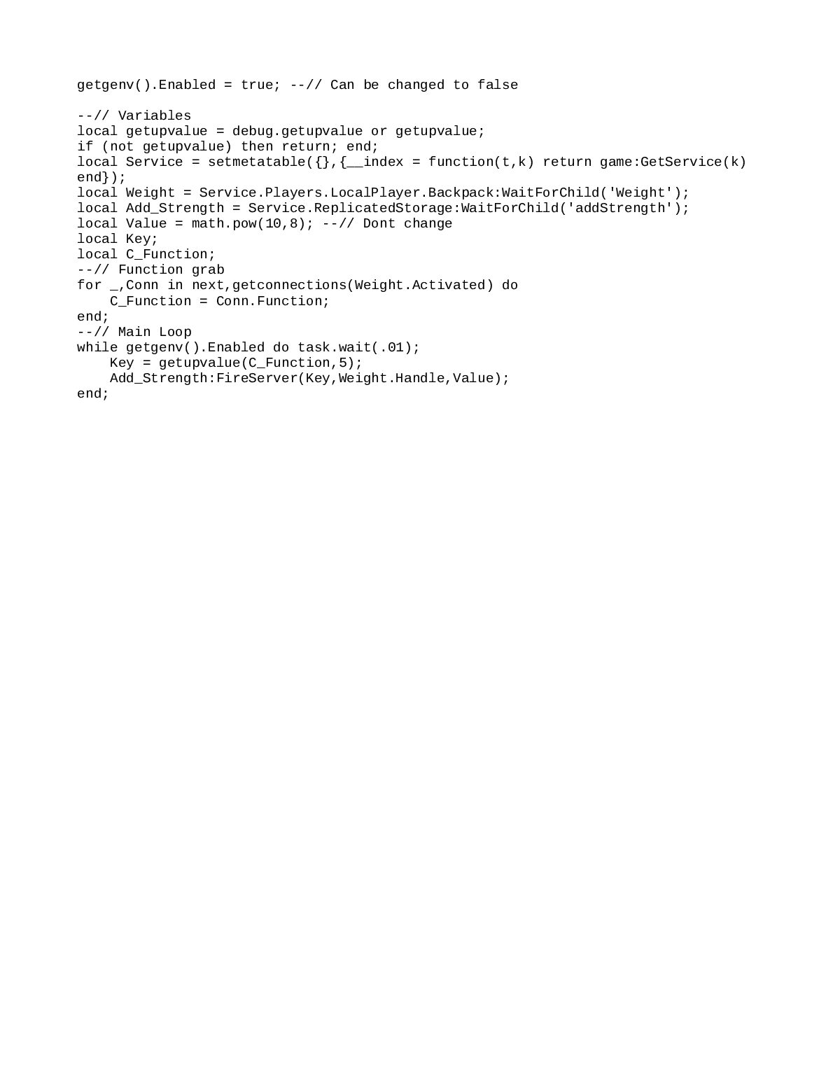 Weight Lifting Simulator 3 INFINITE STRENGTH SCRIPT.txt preview image