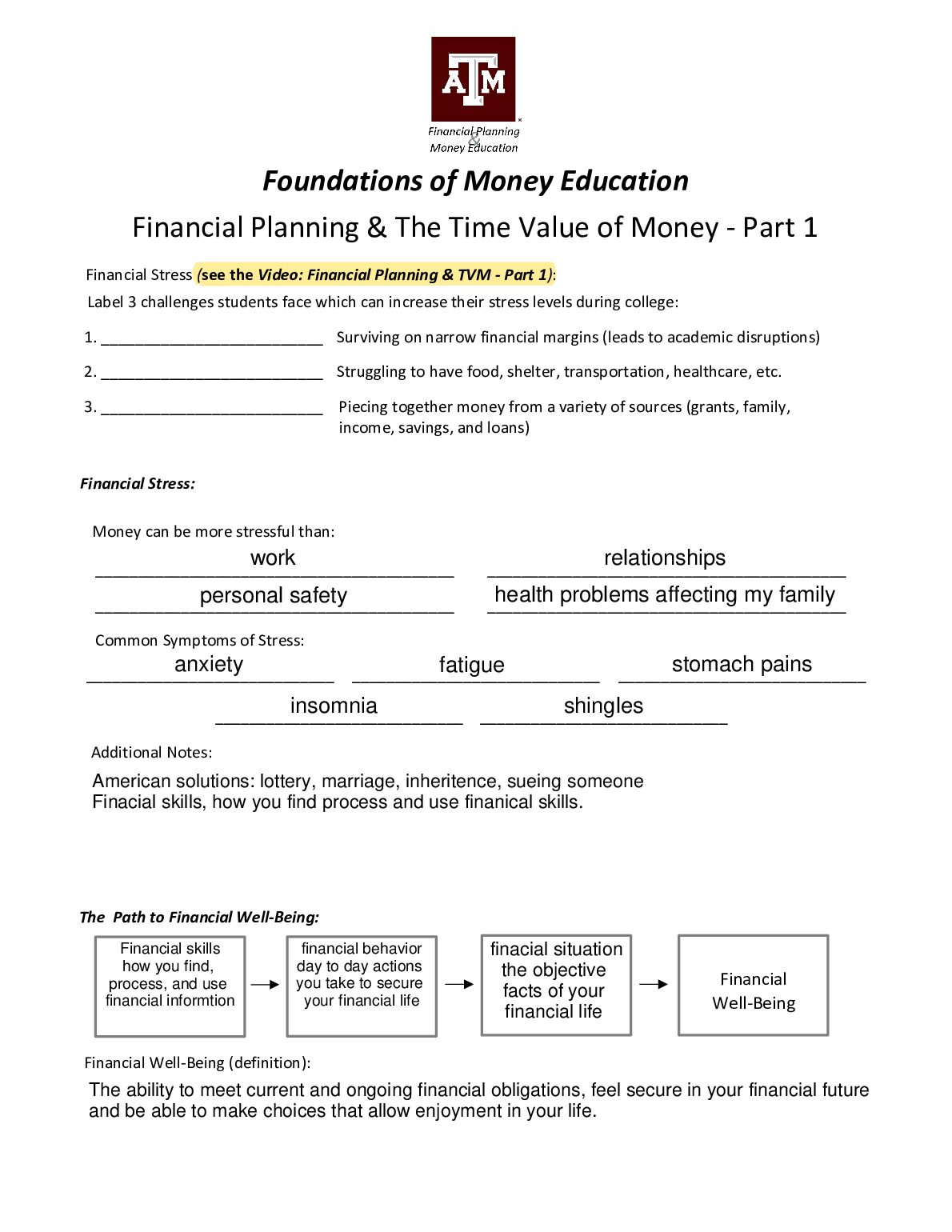 Financial Planning & The Time Value of Money - Part 1 preview image