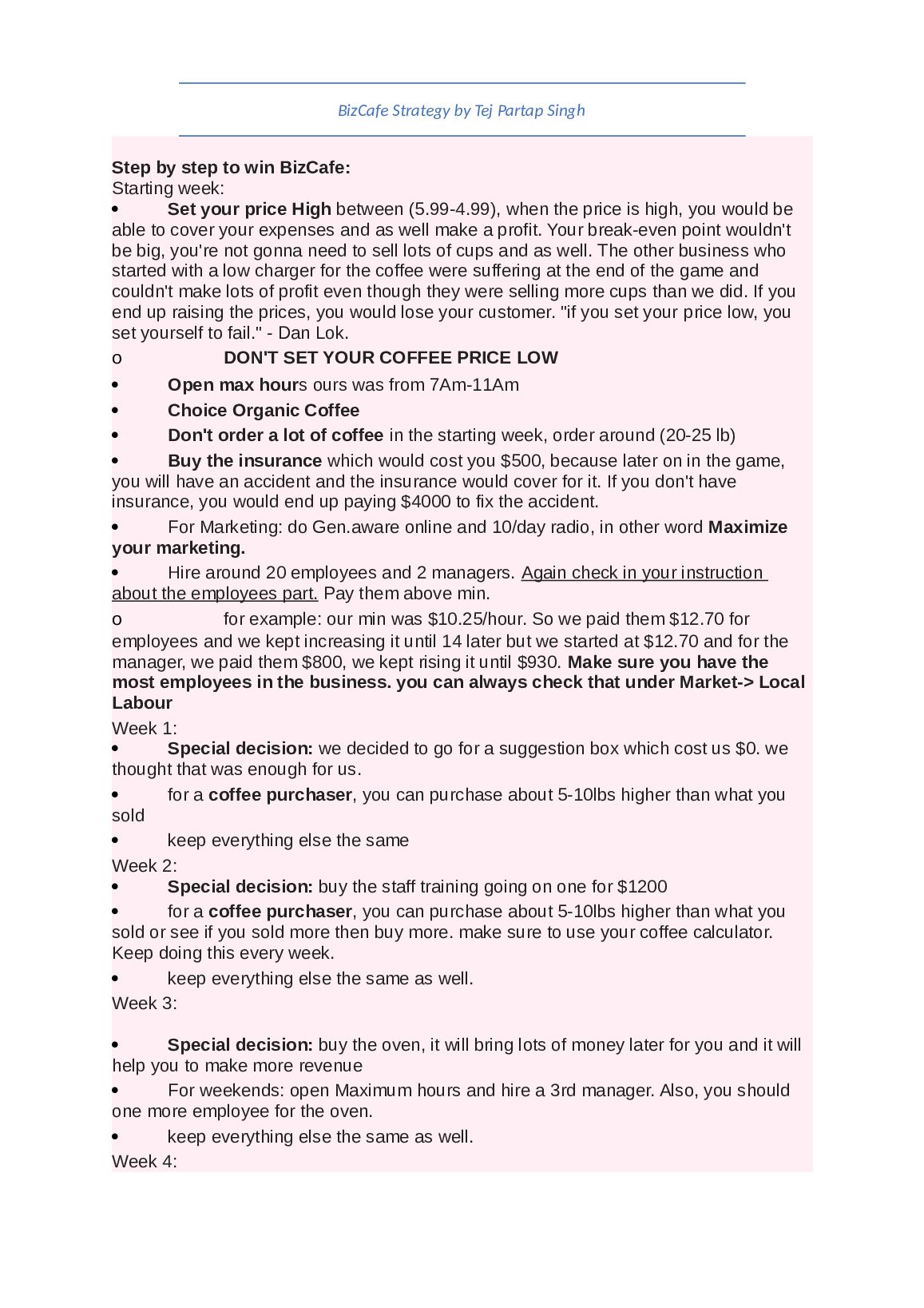 BizCafe Strategy by Tej Partap Singh preview image