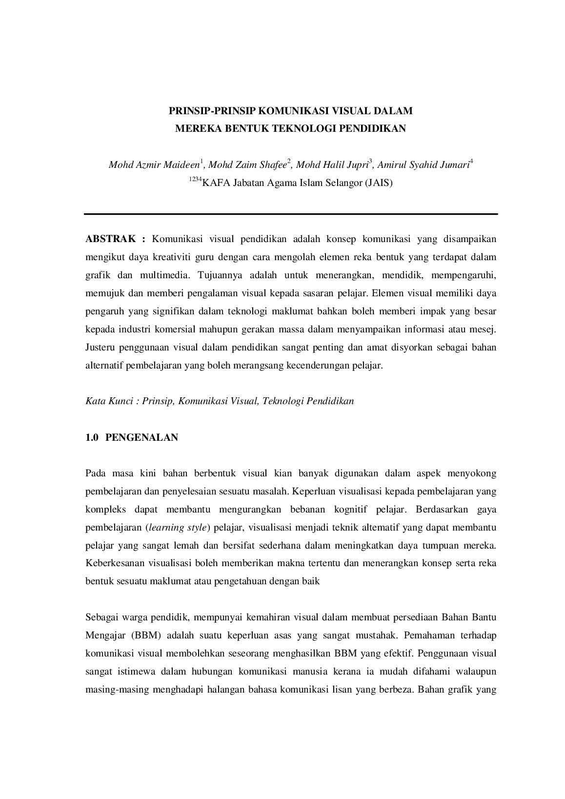 PRINSIP-PRINSIP KOMUNIKASI VISUAL DALAM MEREKA BENTUK TEKNOLOGI PENDIDIKAN document preview page 2