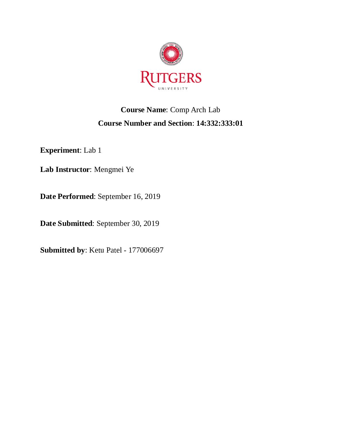 Comp Arch Lab preview image