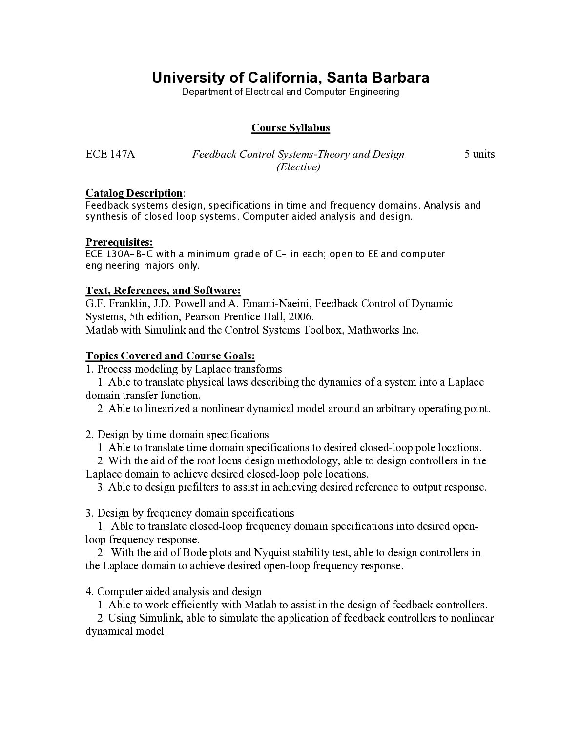 ECE 147A Feedback Control Systems-Theory and Design preview image