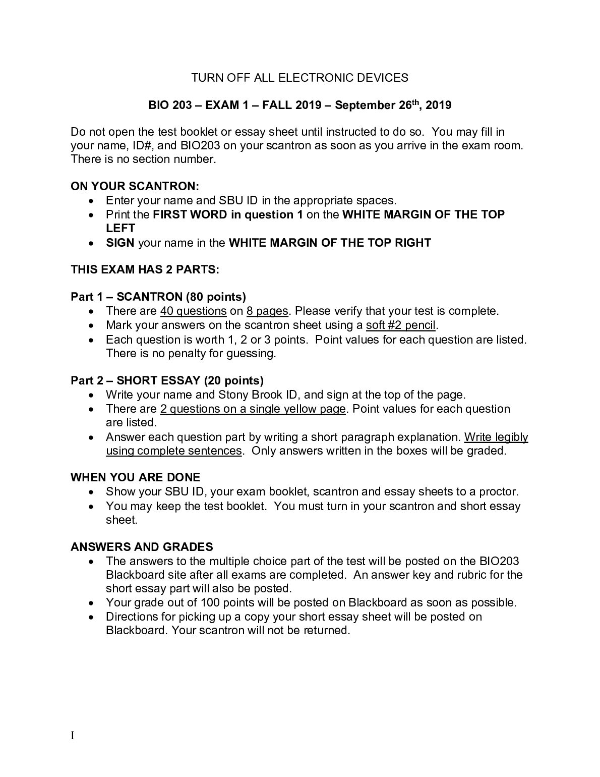 BIO 203 Practice exam 1 preview image