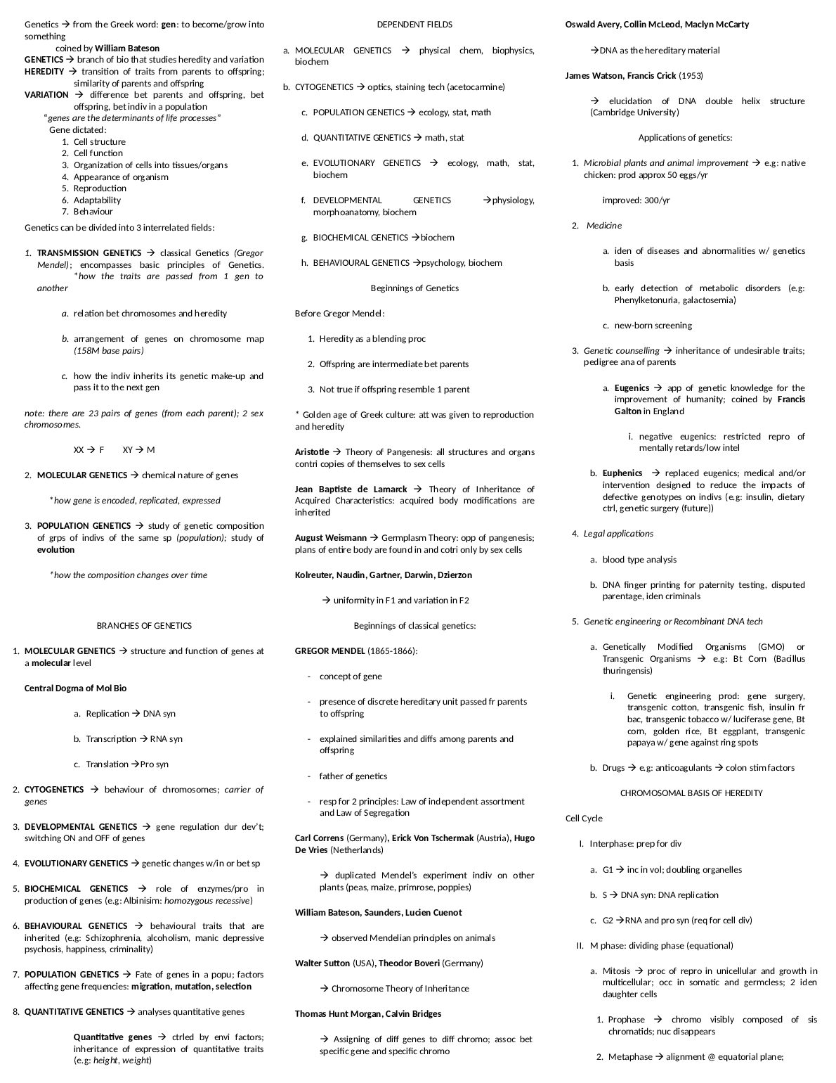 BIO 30 Genetics - Reviewer preview image