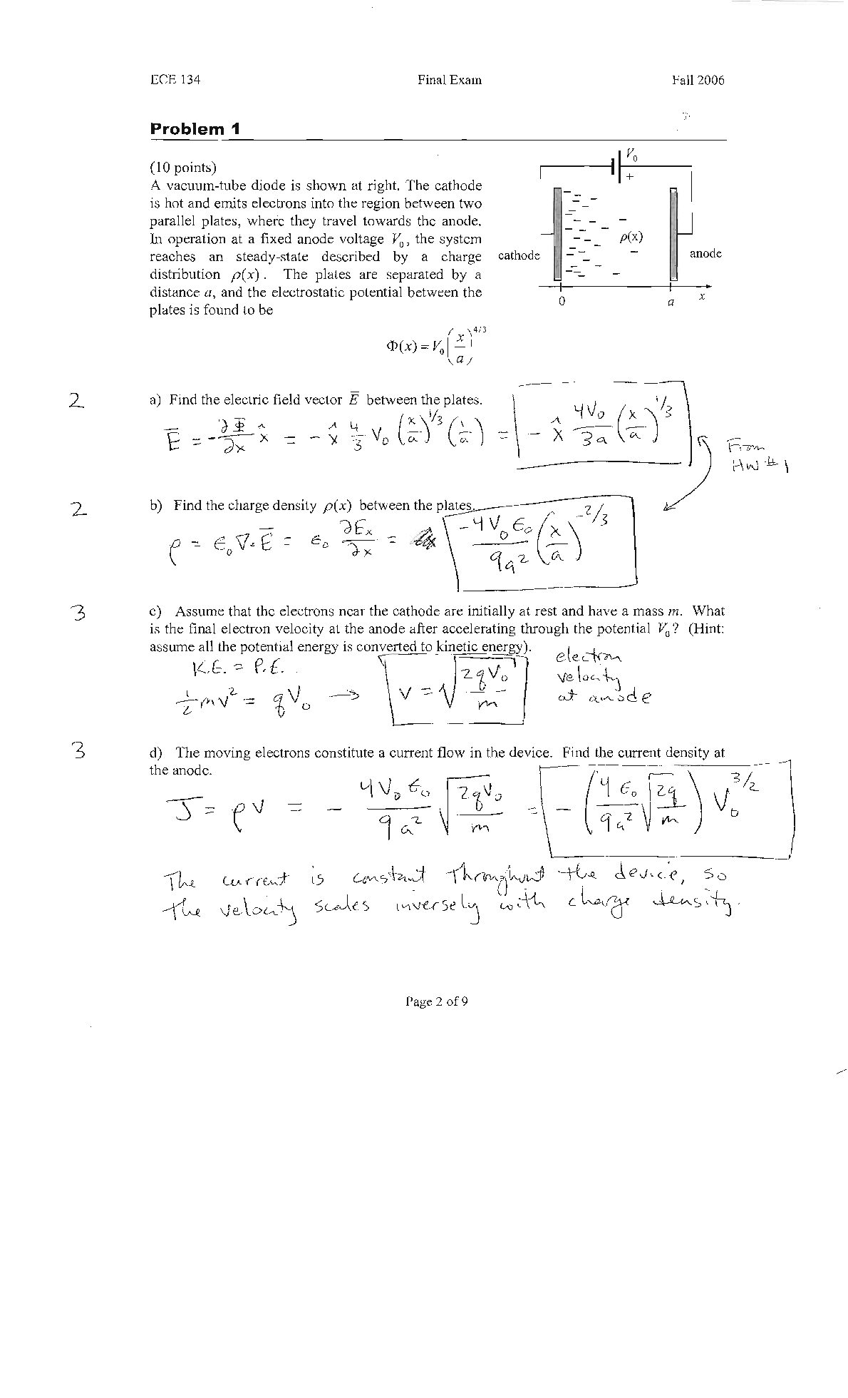 ECE 134 Example Final Exam Problems. preview image