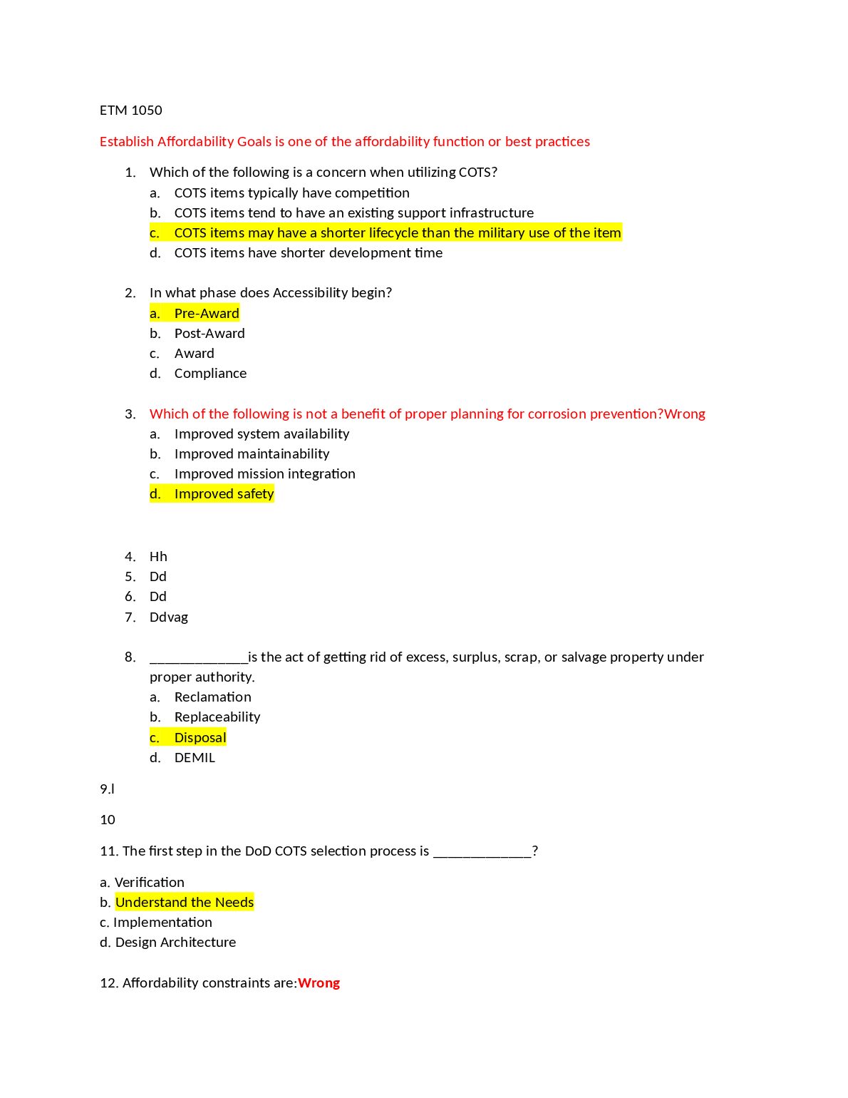ETM 1050 Exam preview image