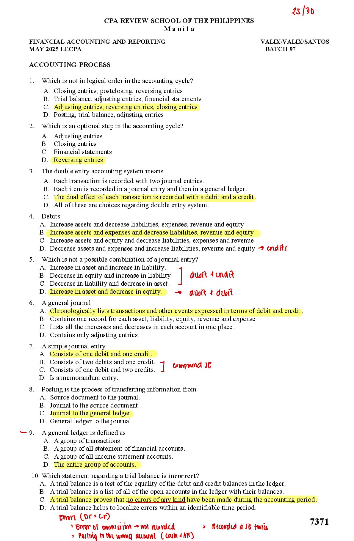 FINANCIAL ACCOUNTING AND REPORTING  MAY 2025 LECPA BATCH 97 ACCOUNTING PROCESS | CPA REVIEW SCHOOL OF THE PHILIPPINES  M... preview image