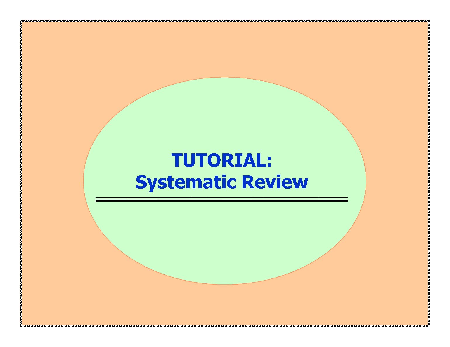 Brief Overview of Systematic Reviews Tutorial Questions. preview image