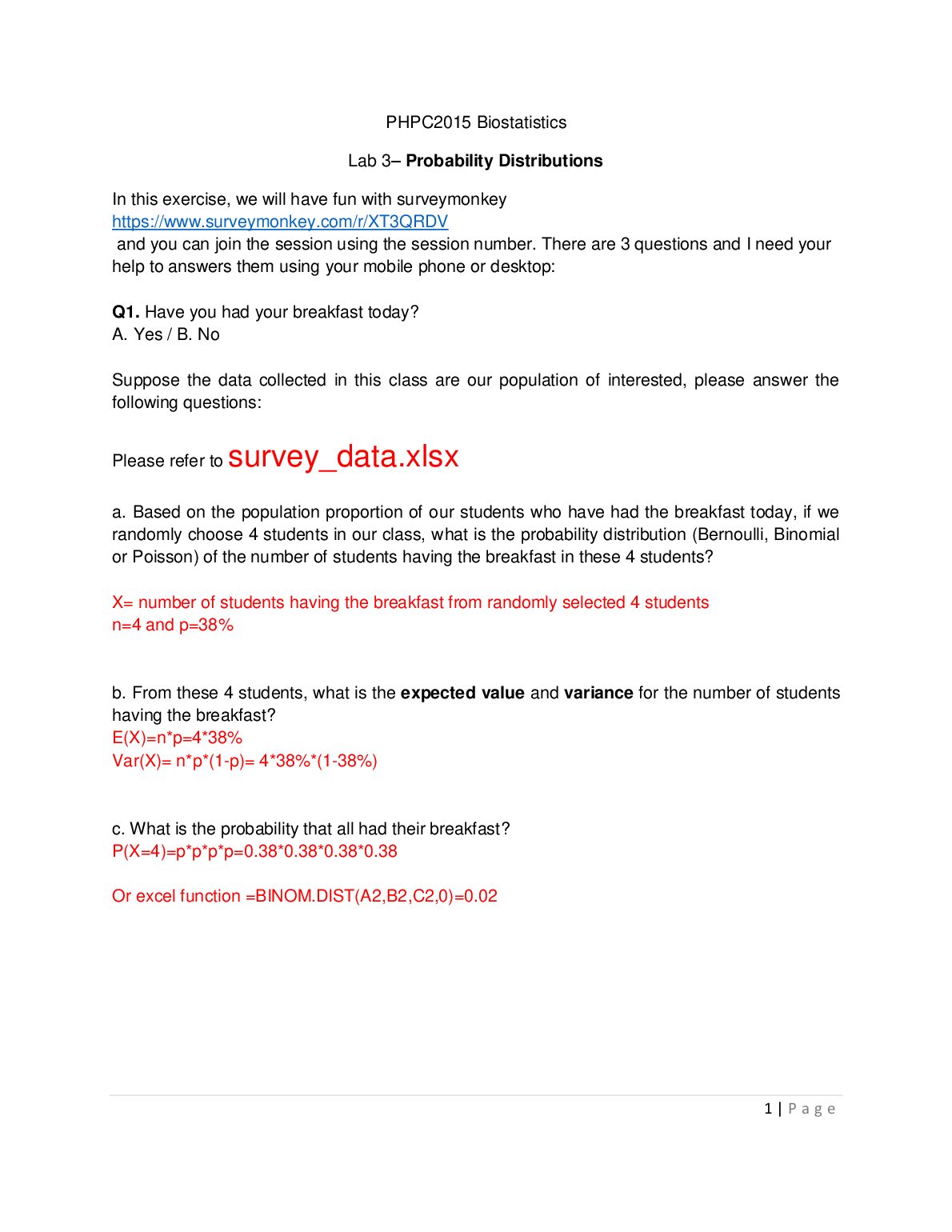 PHPC 2015 Lab.3 Probability Distributions In class exercise (solution) PHPC 2015 preview image