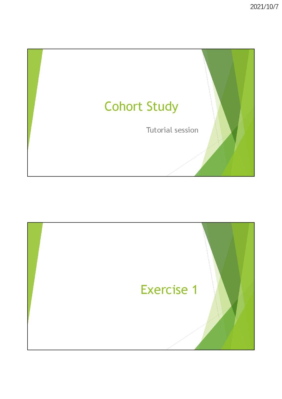 Cohort Study Tutorial session preview image