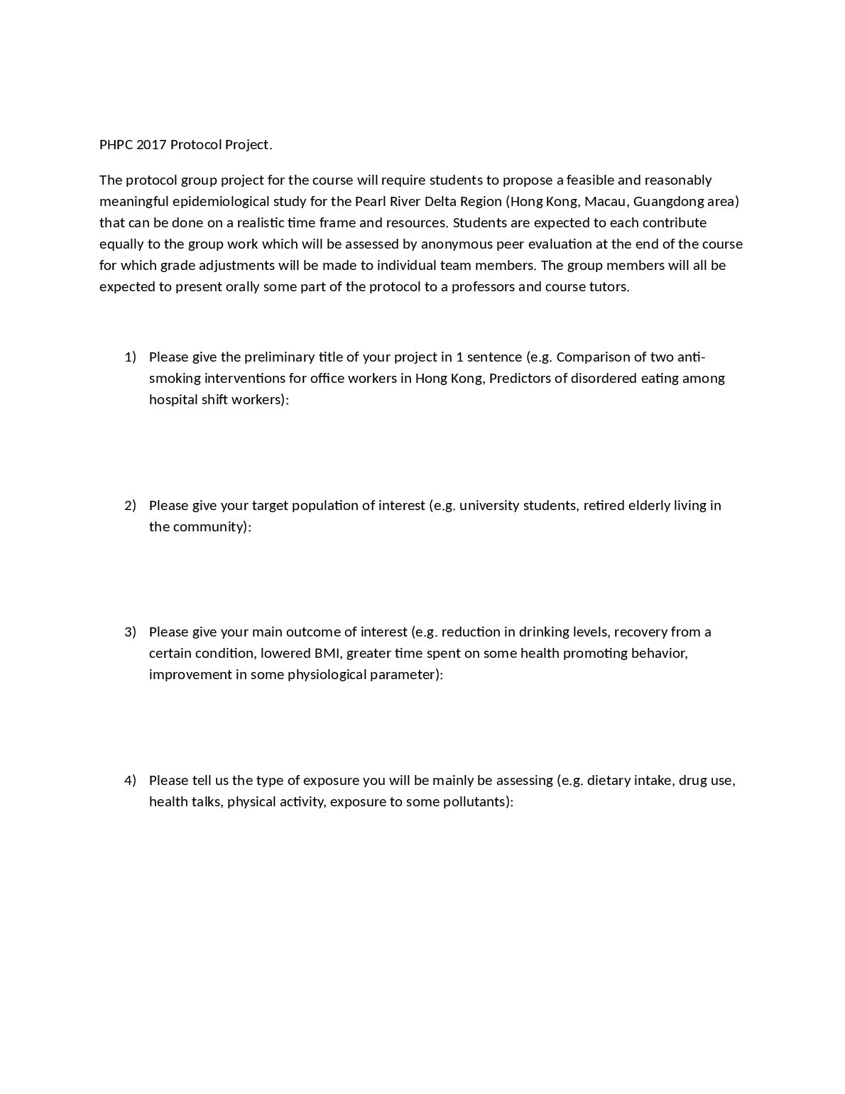 PHPC 2017 Protocol Project Worksheet for submission. preview image