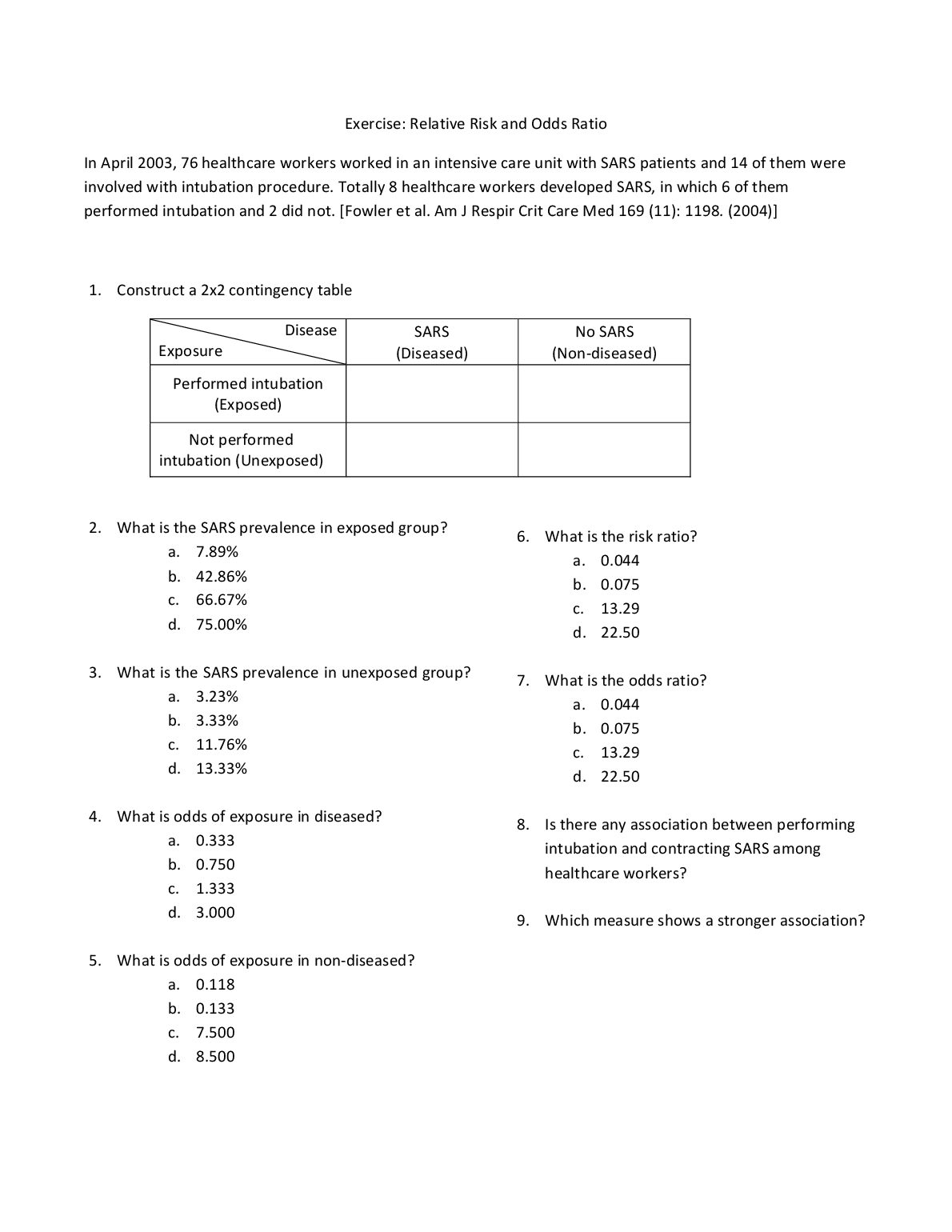 Exercise:	Relative	Risk	and	Odds	Ratio preview image