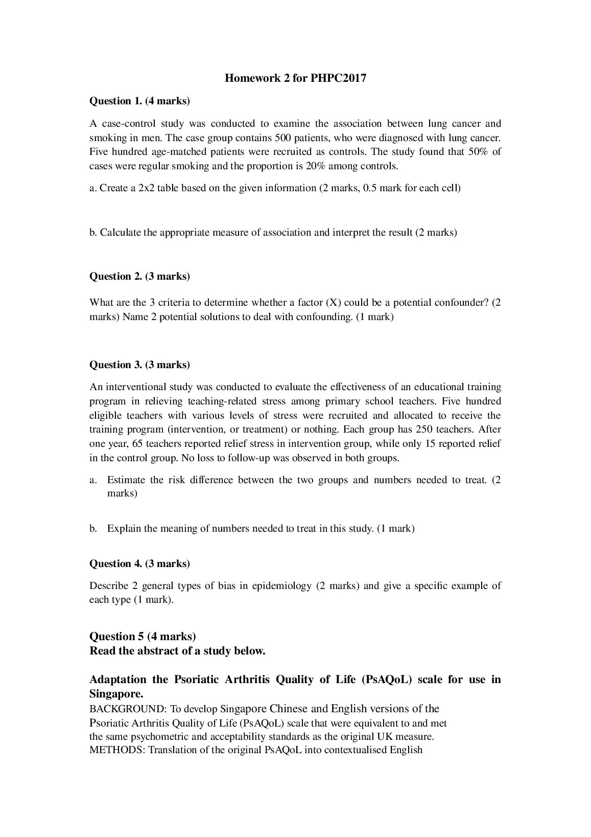 PHPC 2017 Homework 2 preview image