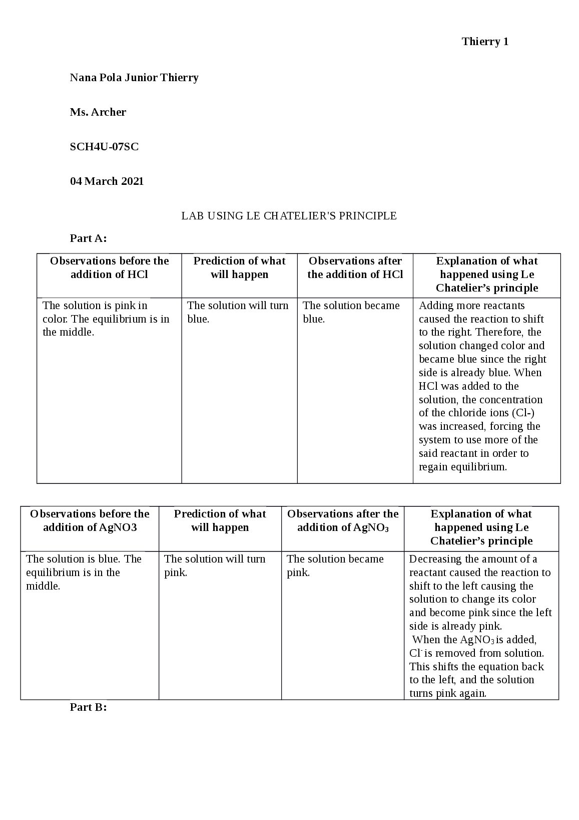SCH4U-07SC U3L4 LAB USING LE CHATELIER'S PRINCIPLE preview image