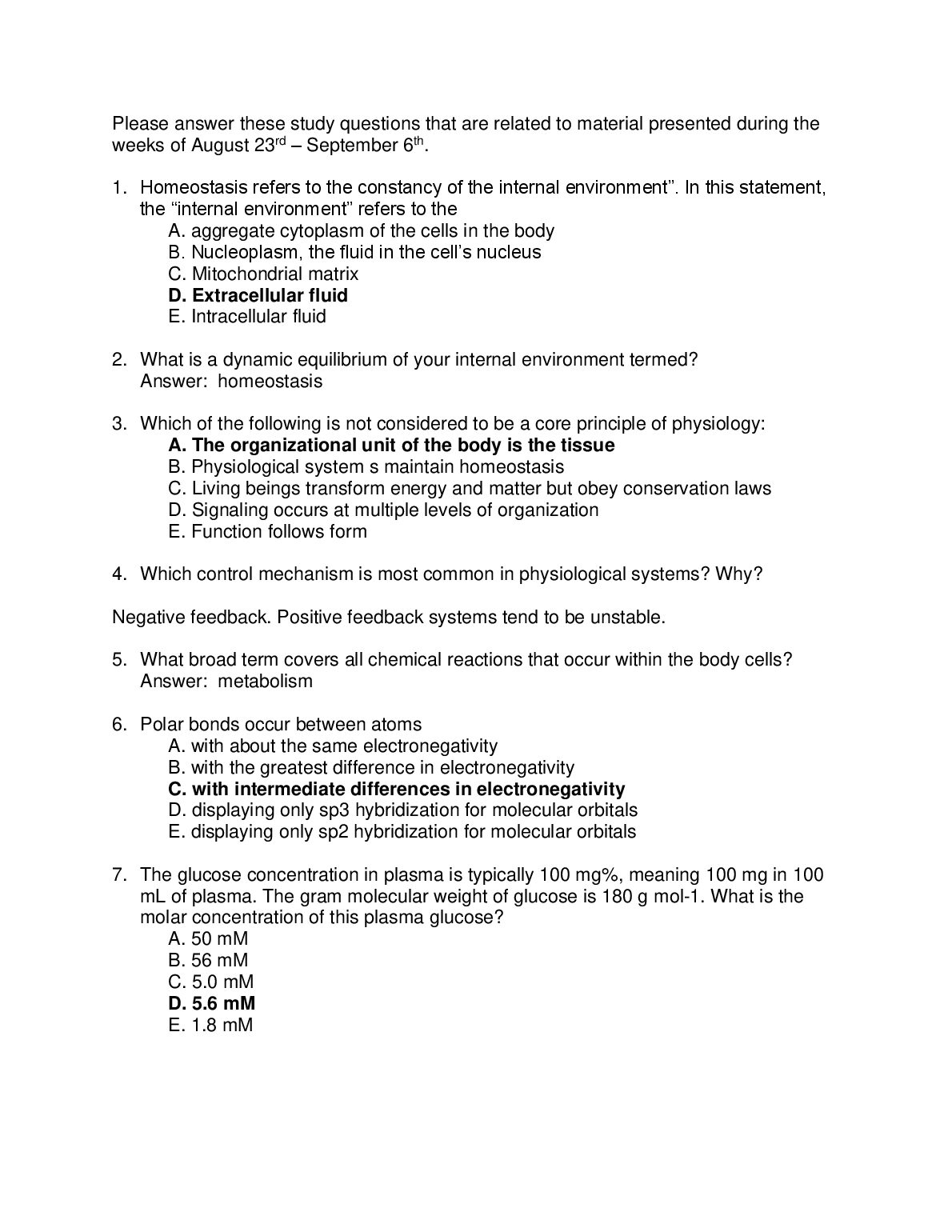 BME 433-533 Review questions #1 solutions preview image