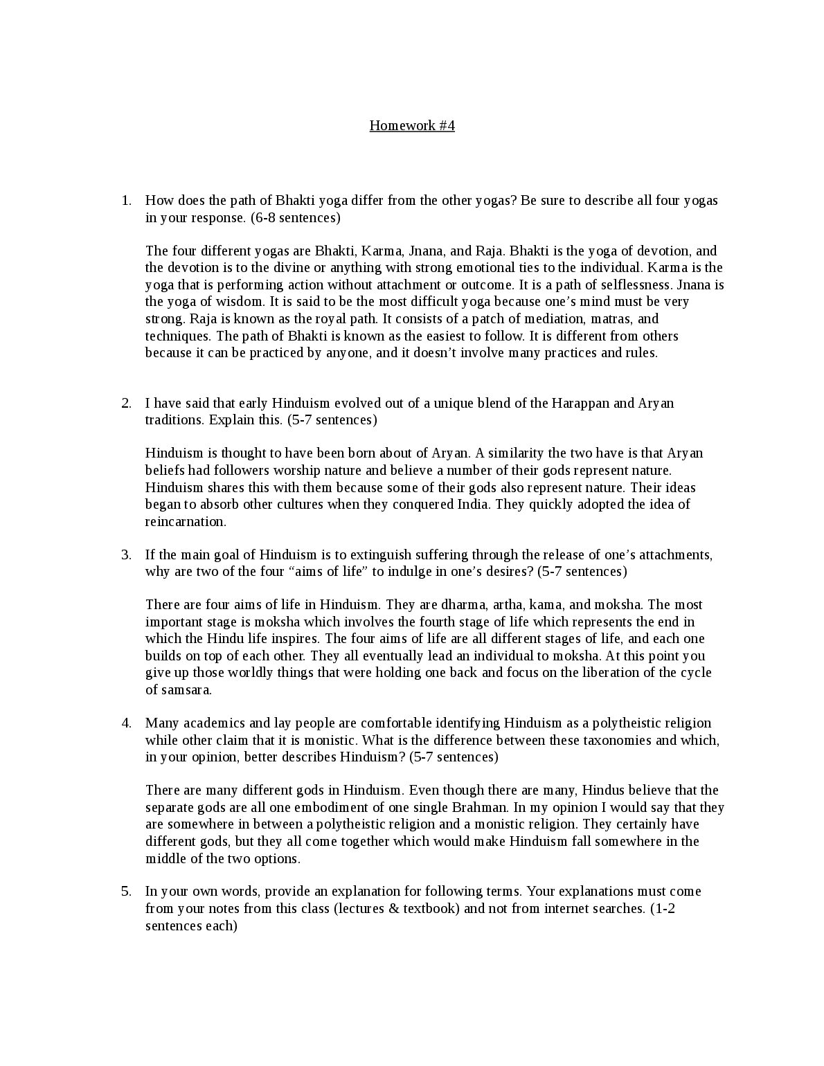 RELGION REL 101 Homework #4 preview image