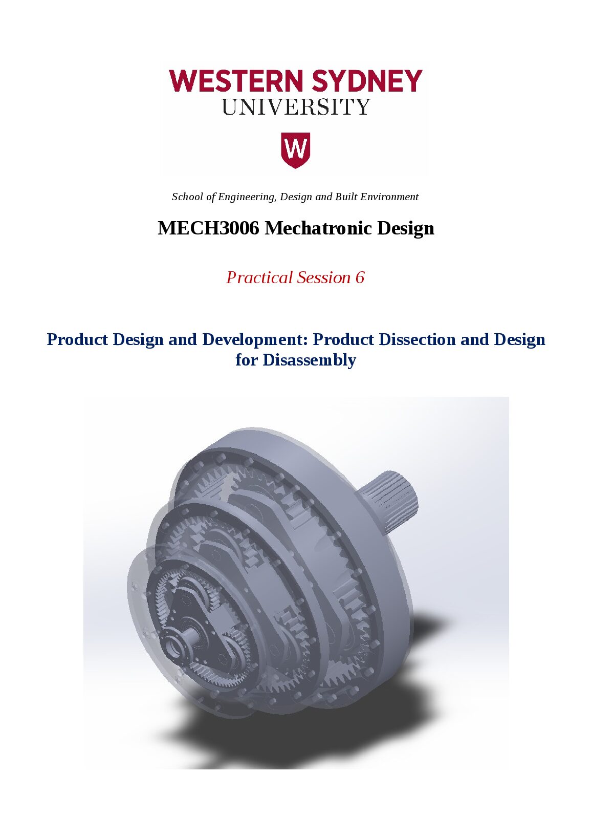 MECH3006 Mechatronic Design Practical Session 6 preview image