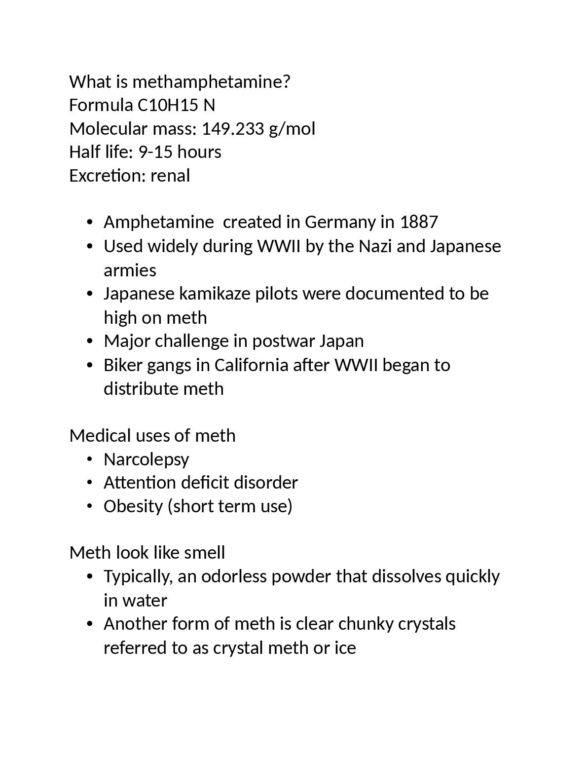 CRJ 408  What is methamphetamine? preview image